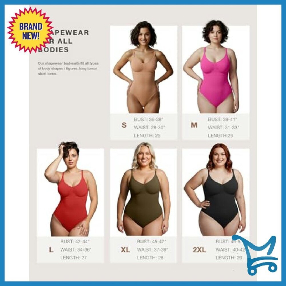 Seamless Tummy Control Bodysuit Shapewear with Removable Pads - Picture 7 of 8
